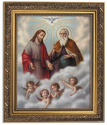 Tableau encadré Sainte Trinité 28 x 33 cm