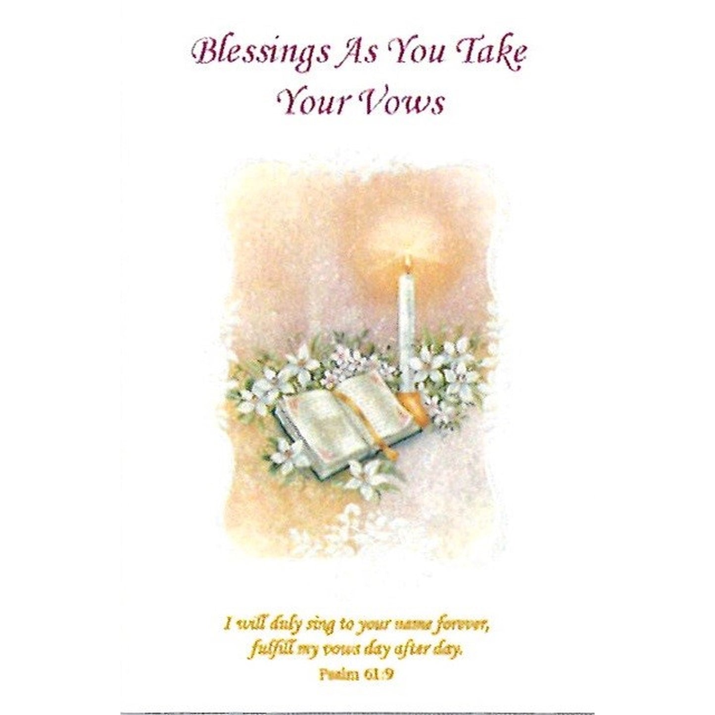 As You Take Your Vows Card