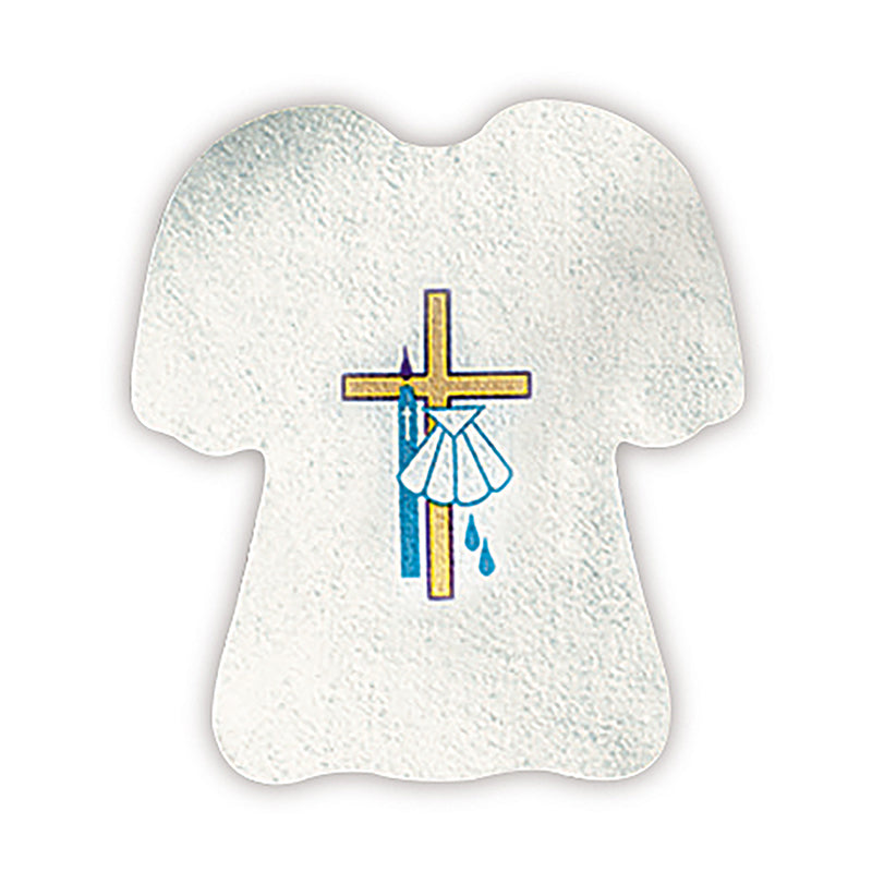 Felt Baptismal Garment with Cross and Shell