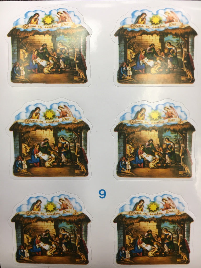 Planche de Gommettes Nativité (Lot de 6)