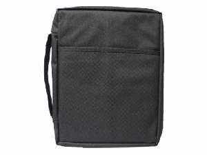Bible Cover Medium Black Canvas