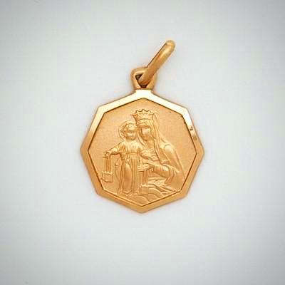 10k Gold Medium Octagonal Mount Carmel Medal