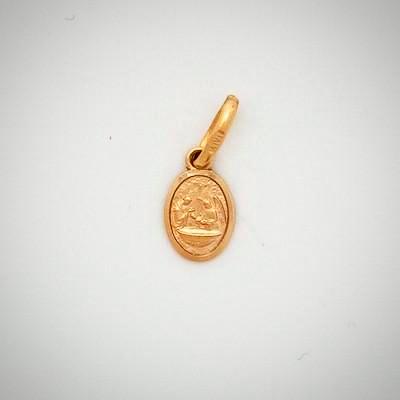 10k Tiny Oval Baptism Medal