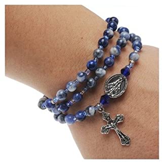 Blue Lapis Twistable Rosary Bracelet - Main Image