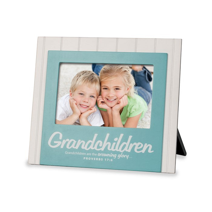 Blue Grandchildren Picture Frame 4 x 6"