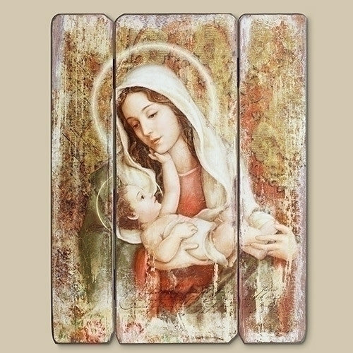 Mary & Child's Touch Wall Plaque