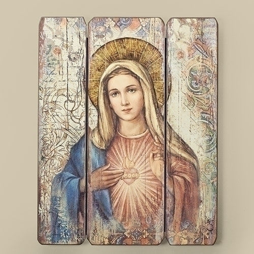 Immaculate Heart of Mary Wall Plaque 15"