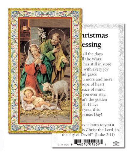 A Christmas Blessing Holy Card (Pack of 100)