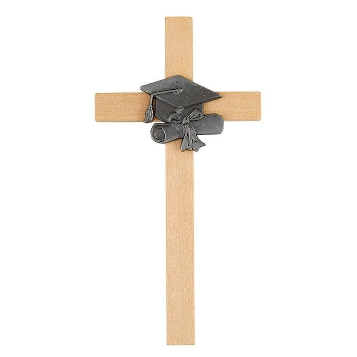 Wood Graduation Cross 6"