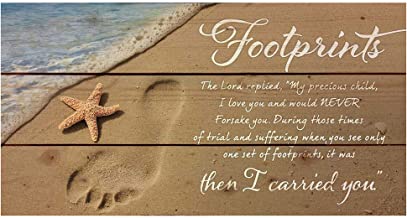 Footprints in The Sand Beach Scene