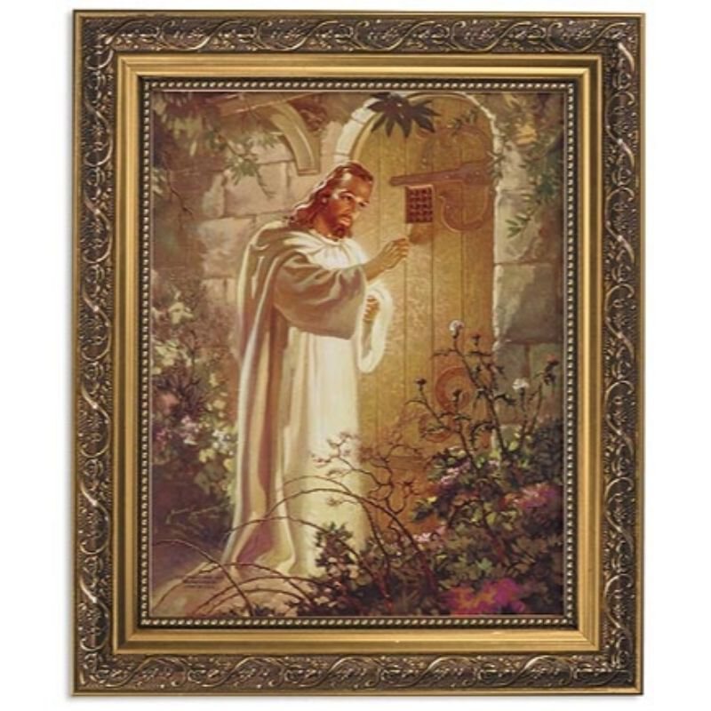 Christ at Heart's Door Gold-Framed Picture 8 x 10"