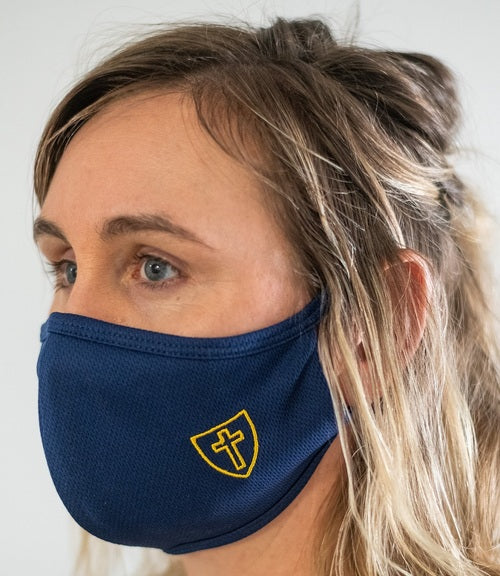 Adult Face Mask with Embroidered Cross