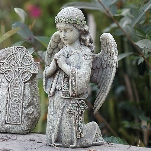 Celtic Praying Angel Garden Statue 12.25"