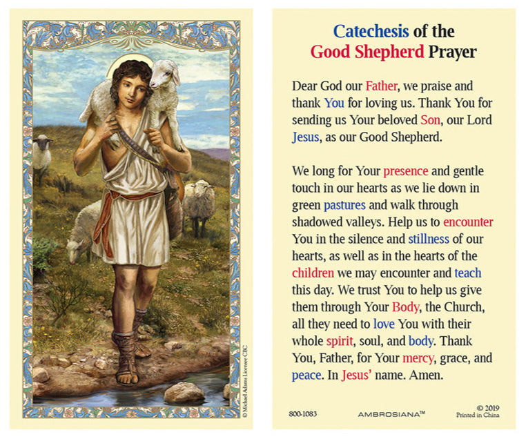 Catechesis of the Good Shepherd Laminated Holy Card