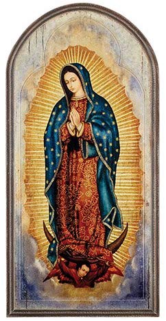 Our Lady of Guadalupe Arched Wall Plaque