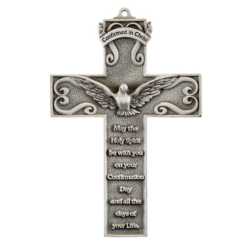 Pewter Confirmation Wall Cross 5"