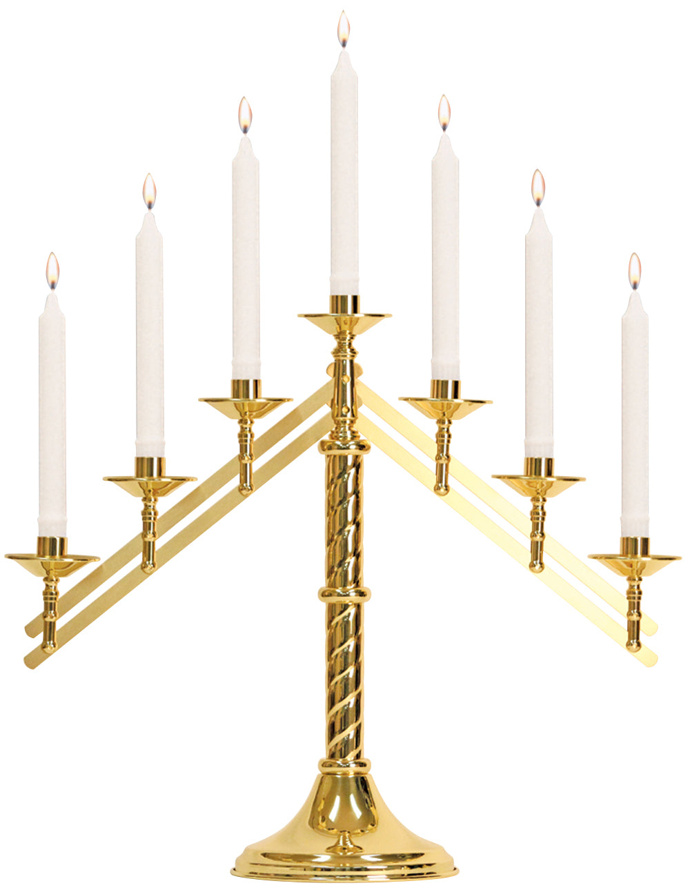 Brass Altar Candelabra 14"