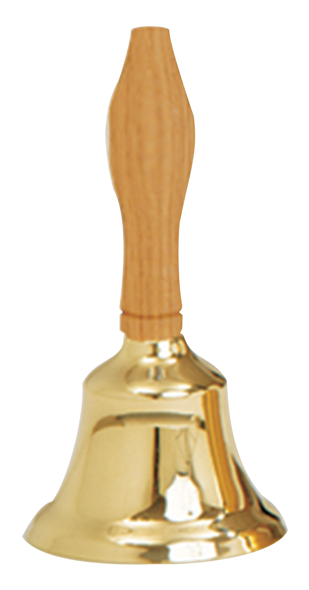 Small School Bell. 2-1⁄2˝ x 5˝. Can be engraved. 24k gold plated.