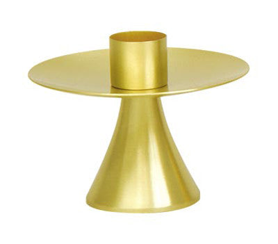 Satin Brass Candlestick 3.5"