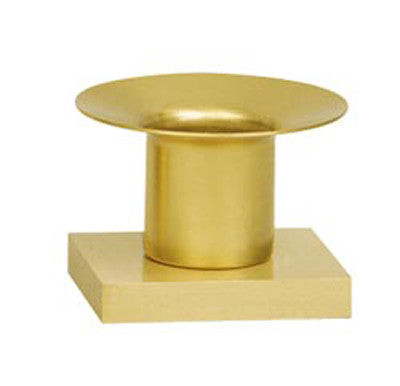 Satin Brass Candlestick 2.5"
