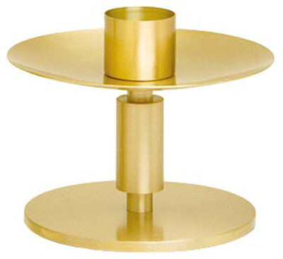 Satin Brass Candlestick 3.75"
