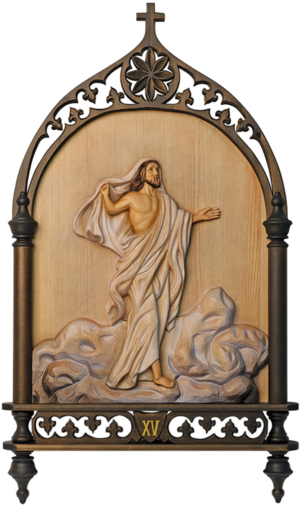Hand-Carved Gothic Stations of the Cross Set (14 Stations)