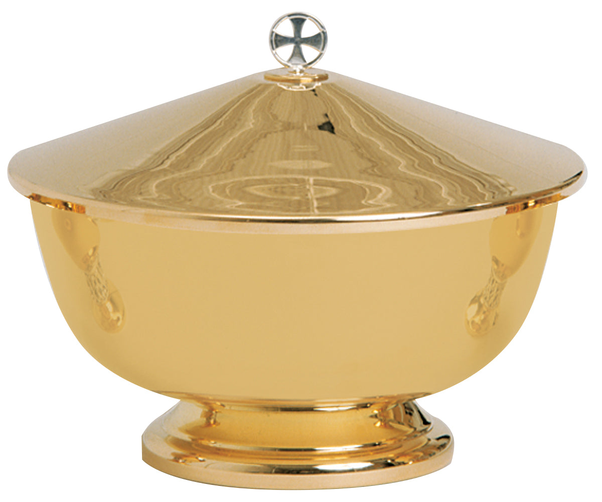 24k Gold-Plated Large Ciborium with Lid (2000 Hosts)