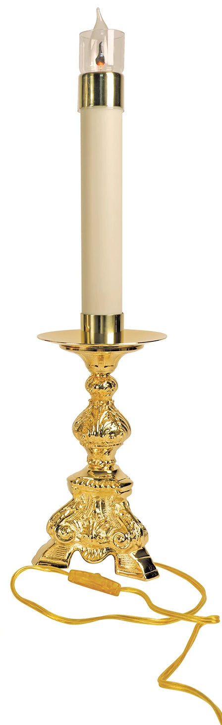 24k Gold-Plated Electric Candlestick 10.75"