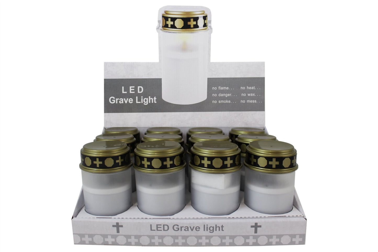 Eternal Light White LED Grave Side Candle – 3x5in