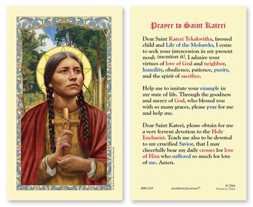 Prayer to St. Kateri Tekawitha Holy Card