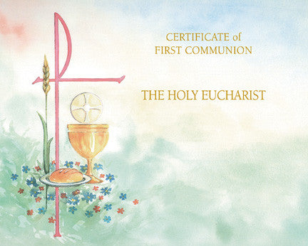 Watercolour Collection: Communion Certificates