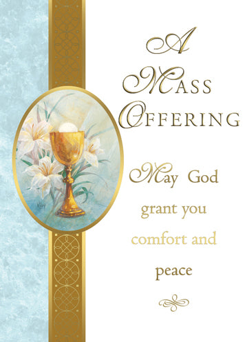 Mass Cards: A Mass Offering, May God Grant Your Comfort and Peace (Box of 100)
