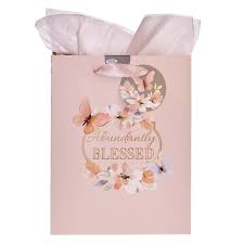 Pink Medium Gift Bag: Abundantly Blessed