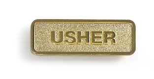 Brass Magnetic Usher Badge