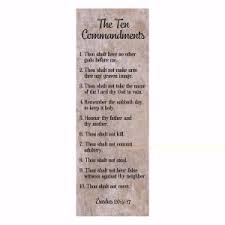 Bible Basics Bookmark: Ten Commandments