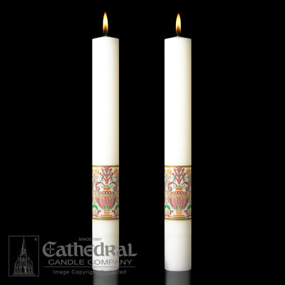 Complementing Paschal Candles: Investiture (Coronation of Christ)
