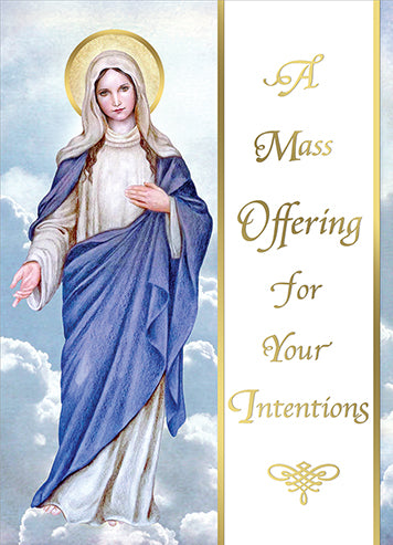 For Your Intentions Mass Card