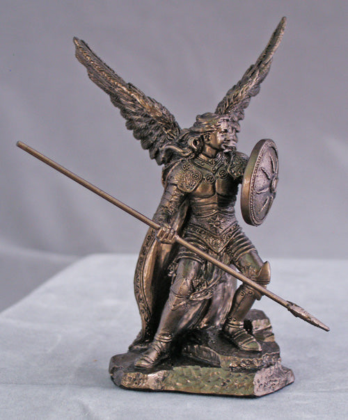 Estatua Arcángel Rafael Bronce-Pintado 10 cm