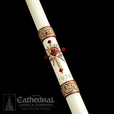Paschal Candle: Sacred Heart