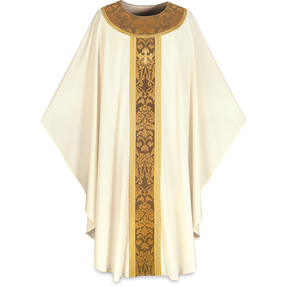 Chasuble romaine Slabbinck en laine Brugia avec orfroi Goya