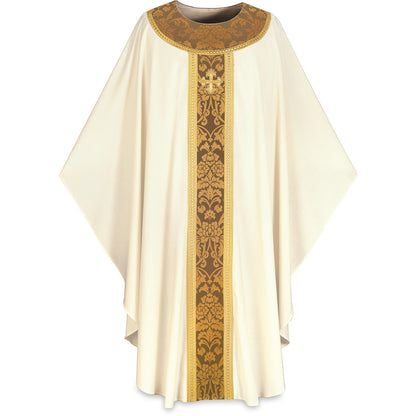Chasuble romaine Slabbinck en laine Brugia avec orfroi Goya