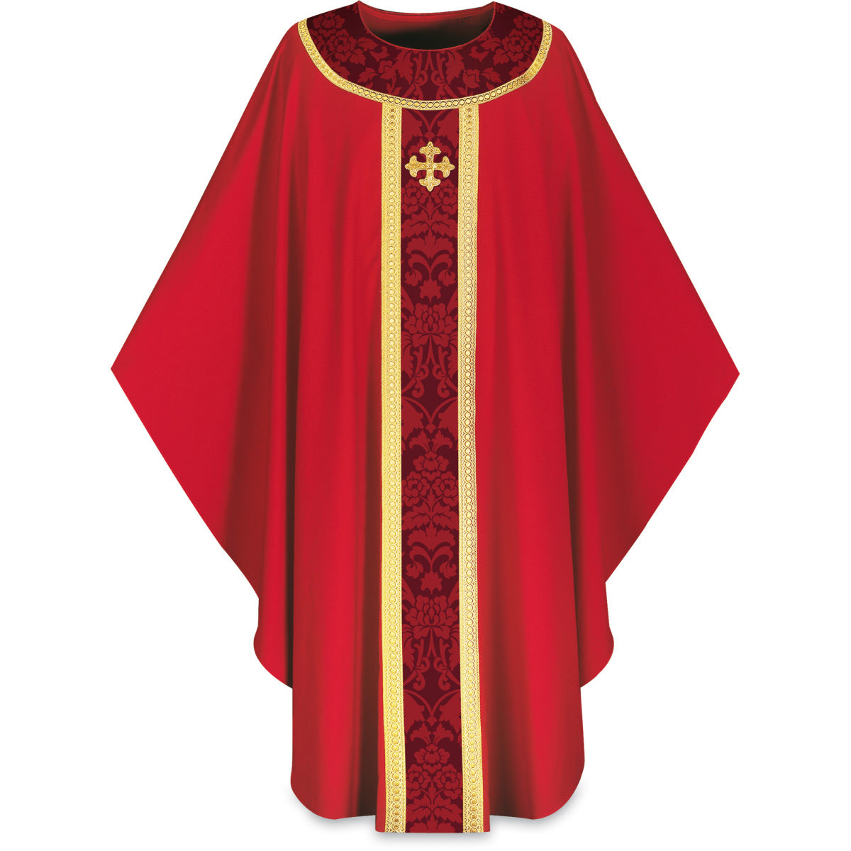 Chasuble romaine Slabbinck en laine Brugia avec orfroi Goya
