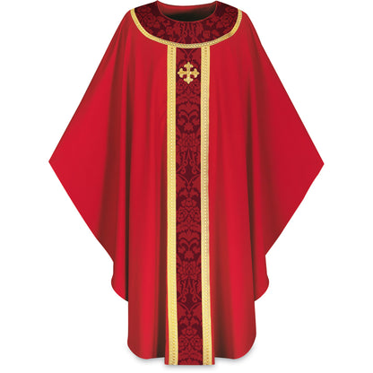 Chasuble romaine Slabbinck en laine Brugia avec orfroi Goya
