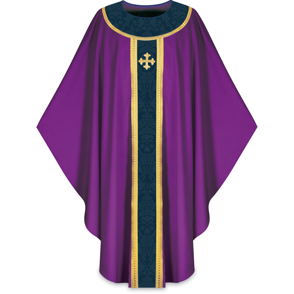 Chasuble romaine Slabbinck en laine Brugia avec orfroi Goya
