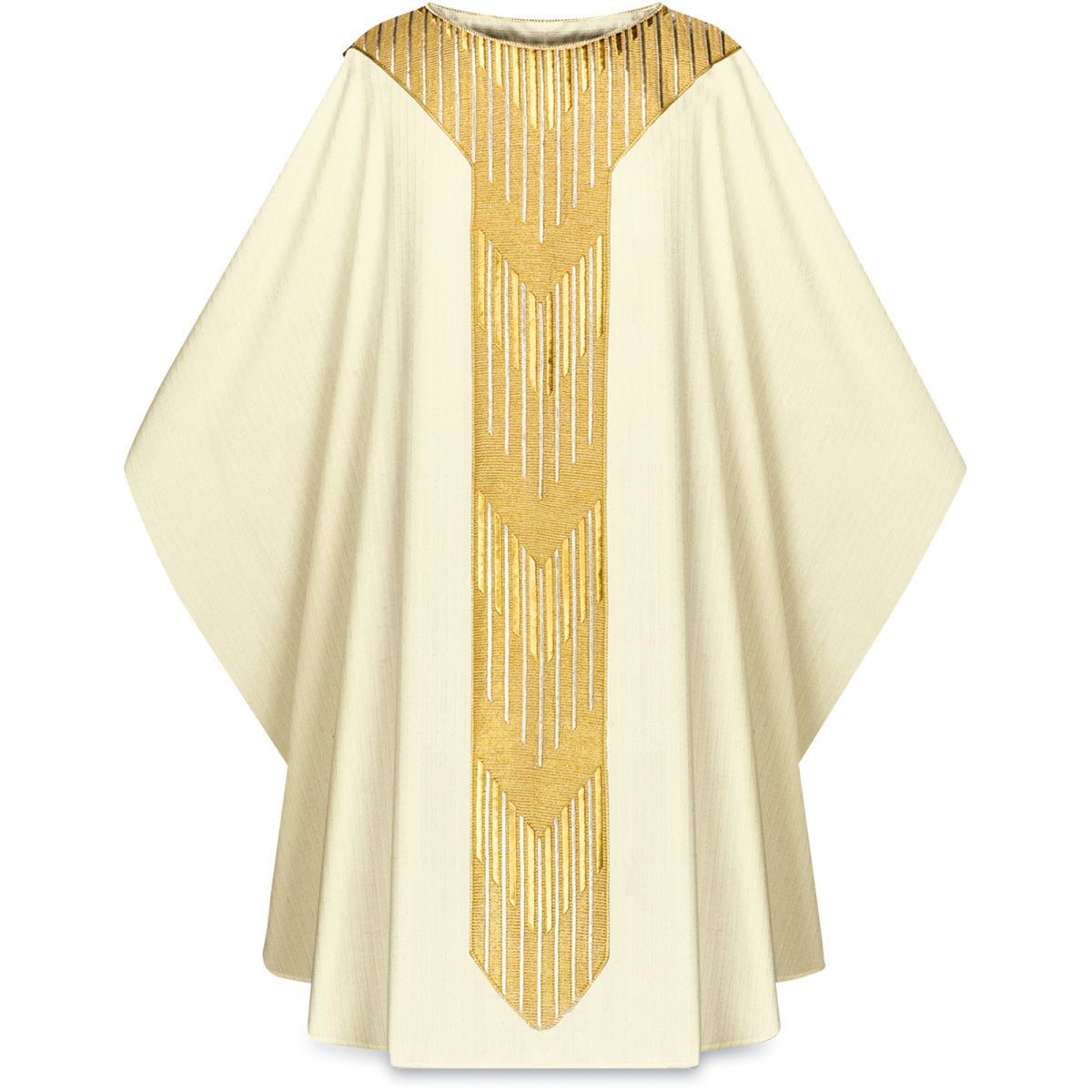 Chasuble gothique Slabbinck en tissu Cantate avec encolure unie