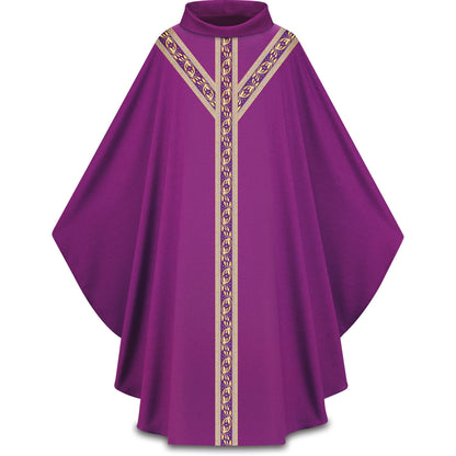 Chasuble Gothique Slabbinck en Polyester Pius avec Orfrois