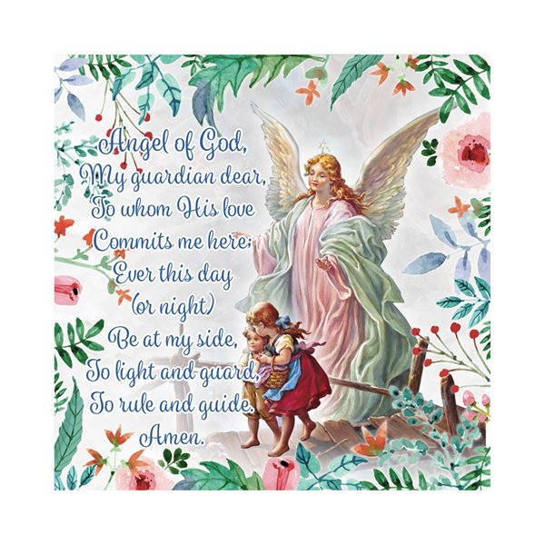 Guardian Angel Hanging Ceramic Tile 4x4"