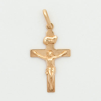 10k Small Plain Flat Crucifix