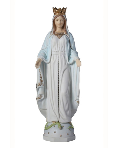 Nuestra Señora de los Dolores Estatua Abierta Pintada al Pastel 11"
