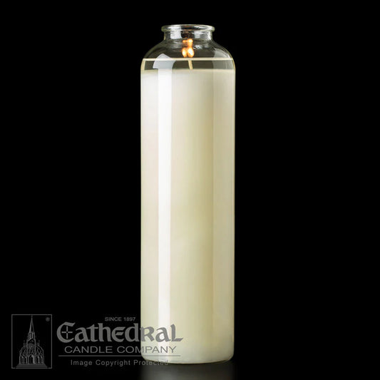 Veilleuses/bougies en verre de 14 jours (caisse de 9)